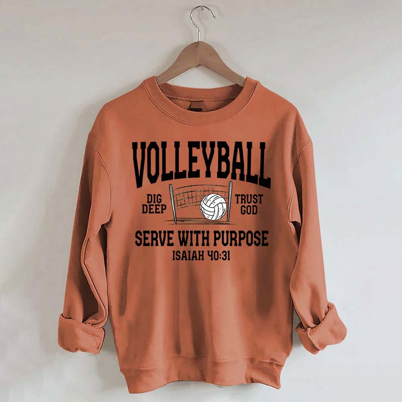 Volleyball Serve with Purpose Coach Sweatshirt