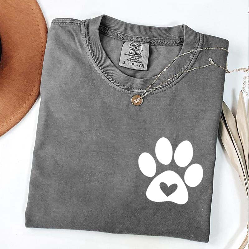Dog Paw Pocket T-Shirt