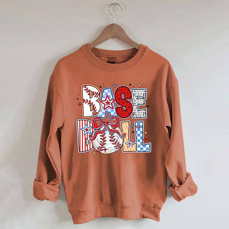 Baseball Coquette Bow Game Day Sweatshirt