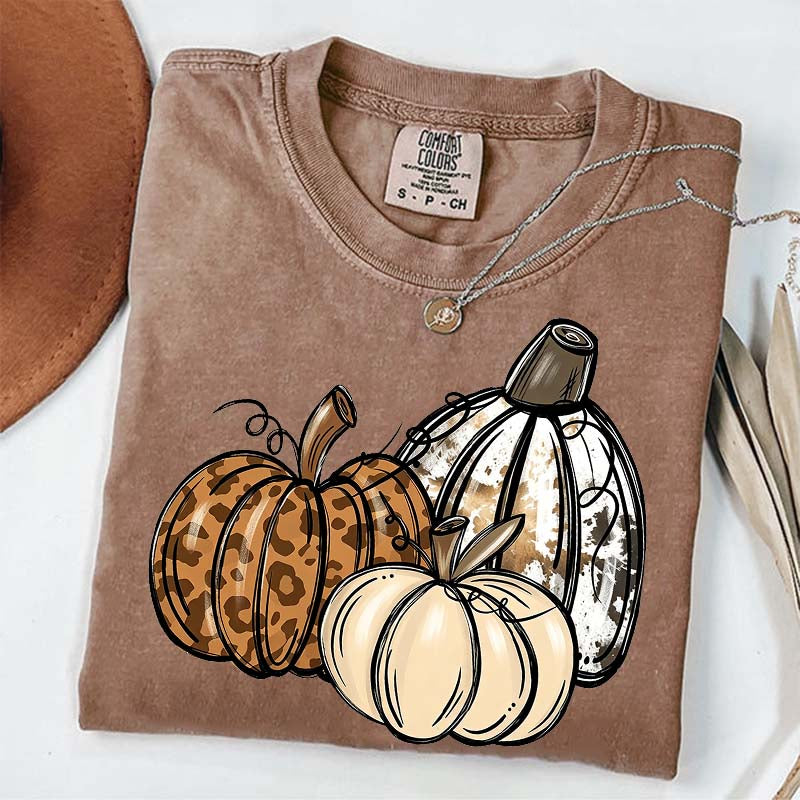 Leopard Pumpkin Thanksgiving Gift T-Shirt