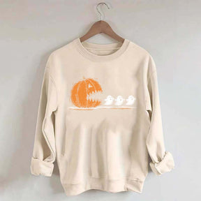 Halloween Pumpkin Eat Ghost Party Sweatshirt