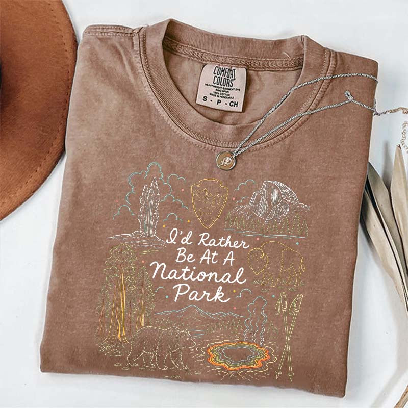 I'd Rather Be At America Parks Lovers T-Shirt