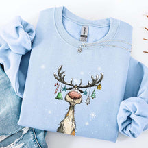 Vintage Reindeer Cute Christmas Sweatshirt