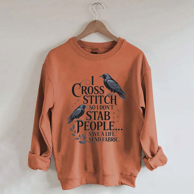 Funny I Cross Stitch Sweatshirt