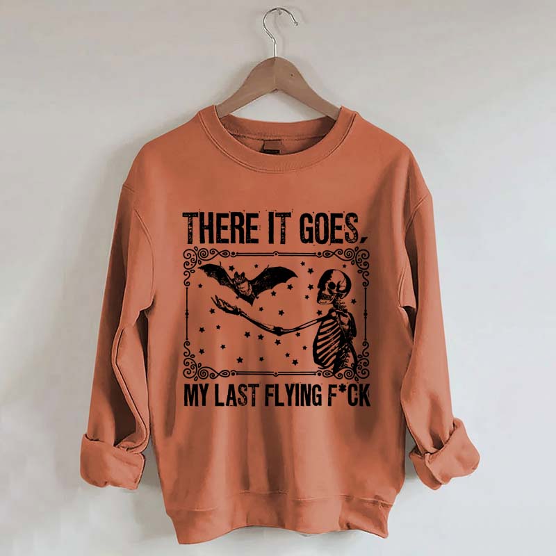 Skeleton Bat Spooky Halloween Sweatshirt
