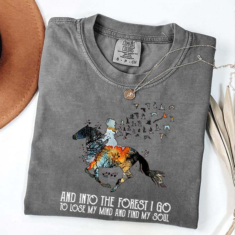 And Into the Forest I Go Equestrian Adventure T-Shirt