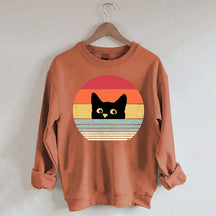 Retro Black Cat Crazy Sweatshirt
