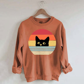 Retro Black Cat Crazy Sweatshirt