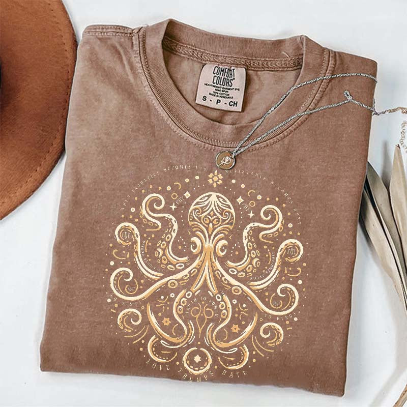 Comfort Colors Quiet Activism Mandala Ocean Lover T-Shirt