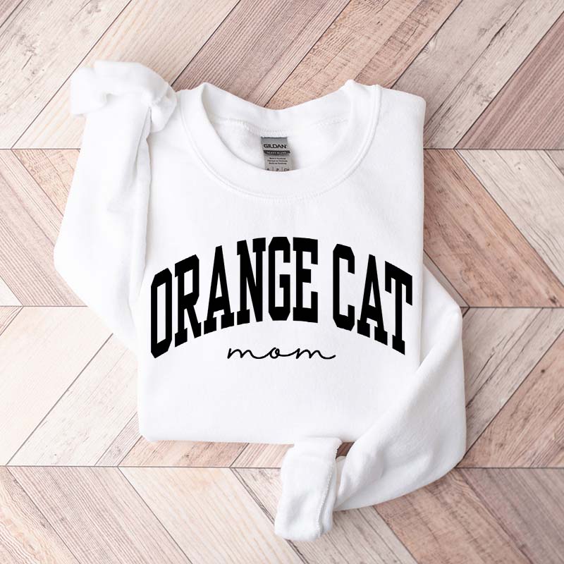 Orange Cat Mom Sweatshirt
