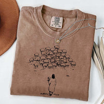 Jesus and Sheep Religious Women T-Shirt