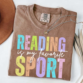 Reading is my Favorite Sport Literary Girl T-Shirt