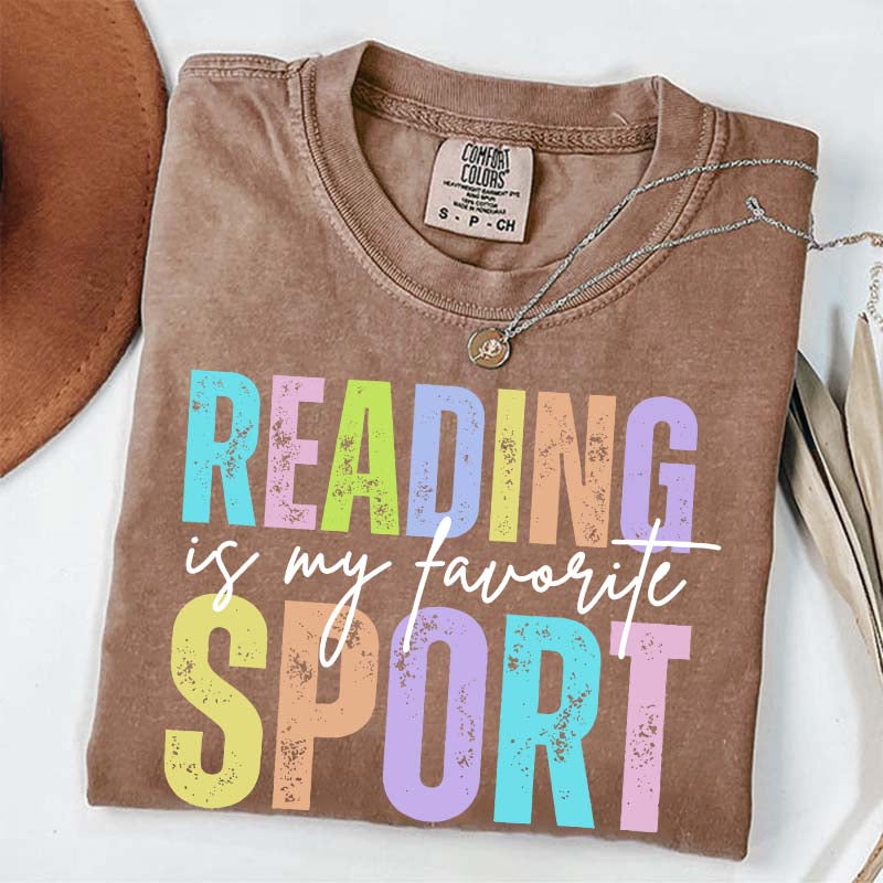 Reading is my Favorite Sport Literary Girl T-Shirt