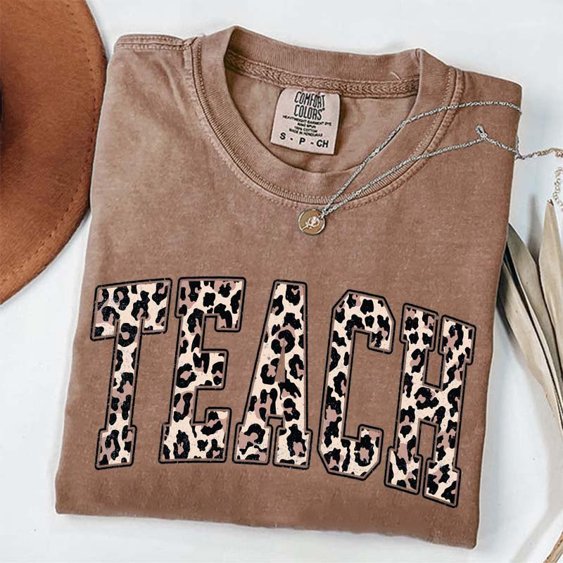 Comfort Colors Leopard Teacher T-Shirt