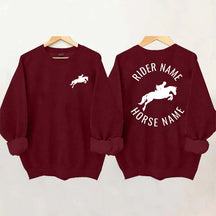 Personalized Equestrian Name Horse Horseback Riding Sweatshirt