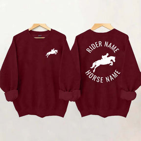 Personalized Equestrian Name Horse Horseback Riding Sweatshirt