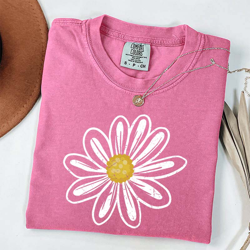 Daisy Flower Graphic Cute Summer T-Shirt