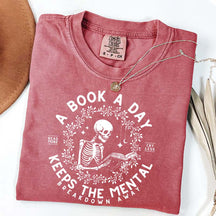 A Book a Day Skeleton T-Shirt