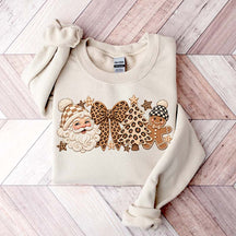 Leopard Christmas Comfort Colors Santa Sweatshirt
