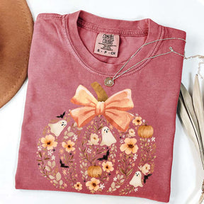 Vintage Floral Pumpkin Cute Halloween T-Shirt