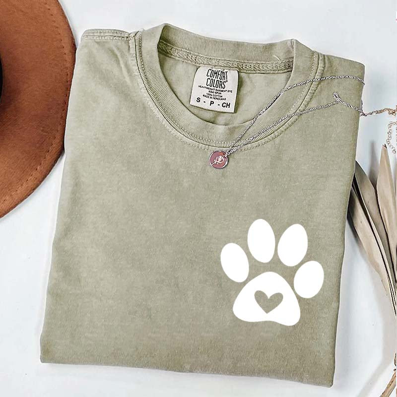 Dog Paw Pocket T-Shirt