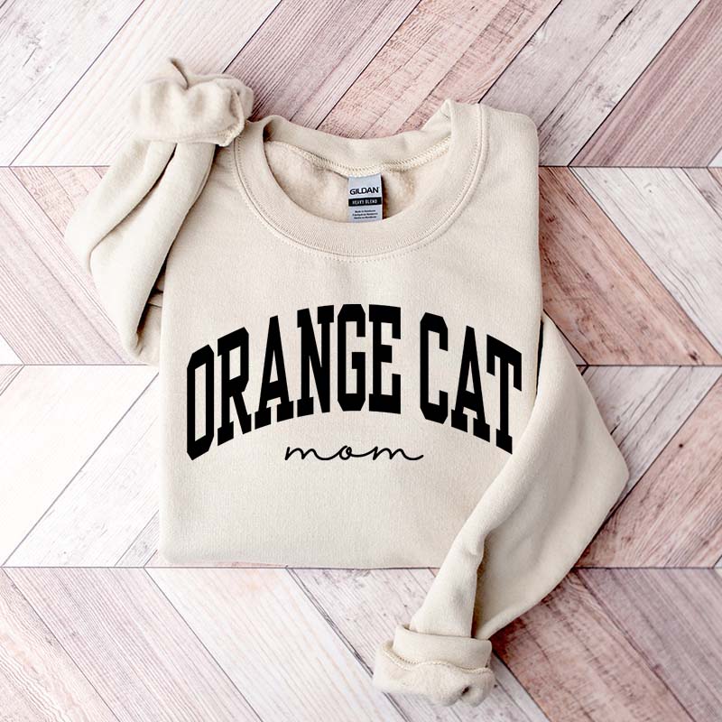 Orange Cat Mom Sweatshirt