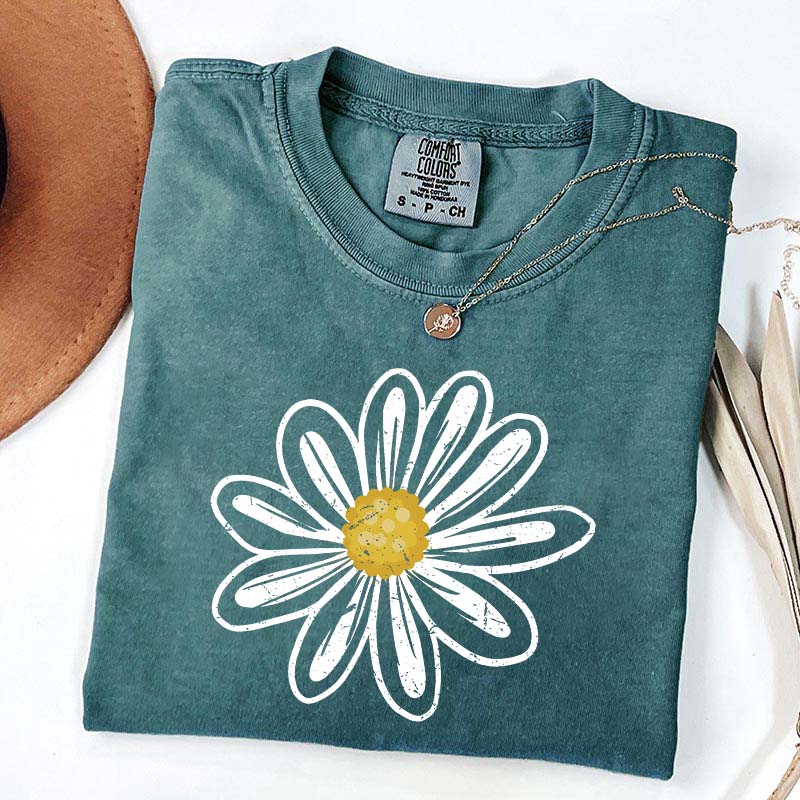Daisy Flower Graphic Cute Summer T-Shirt