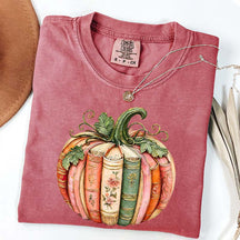 Comfort Colors Pumpkin Book Lover T-Shirt