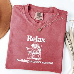 Relax Nothing Is Under Control Pug Dog T-Shirt