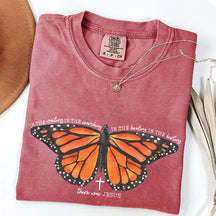 There Was Jesus Religious Butterfly T-Shirt