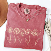 Dandelion Floral Comfort Colors Womens T-Shirt