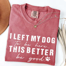 Retro I Left My Dog To Be Here T-Shirt
