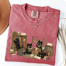Comfort Colors Bookstore Black Cats T-Shirt