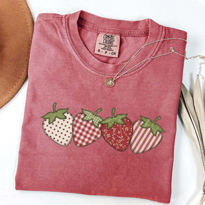 Vintage Strawberry Printed T-Shirt