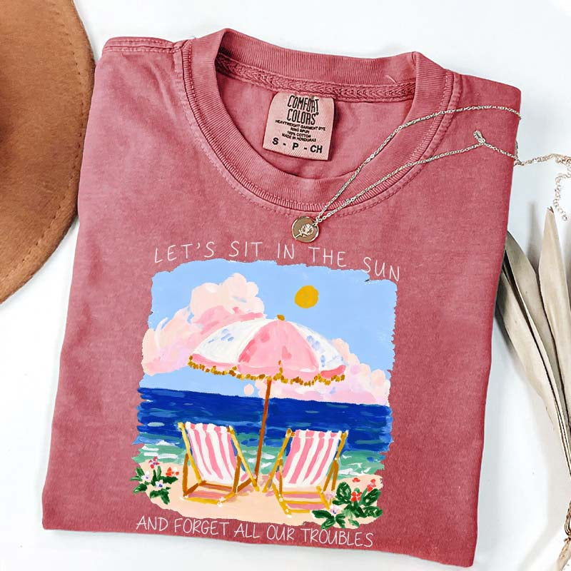 Sit In The Sun Coastal Summer T-Shirt