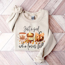 Just A Girl Who Loves Fall Football Coffee Sweatshirt