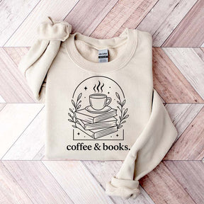Cute Coffee & Books Club Sweatshirt