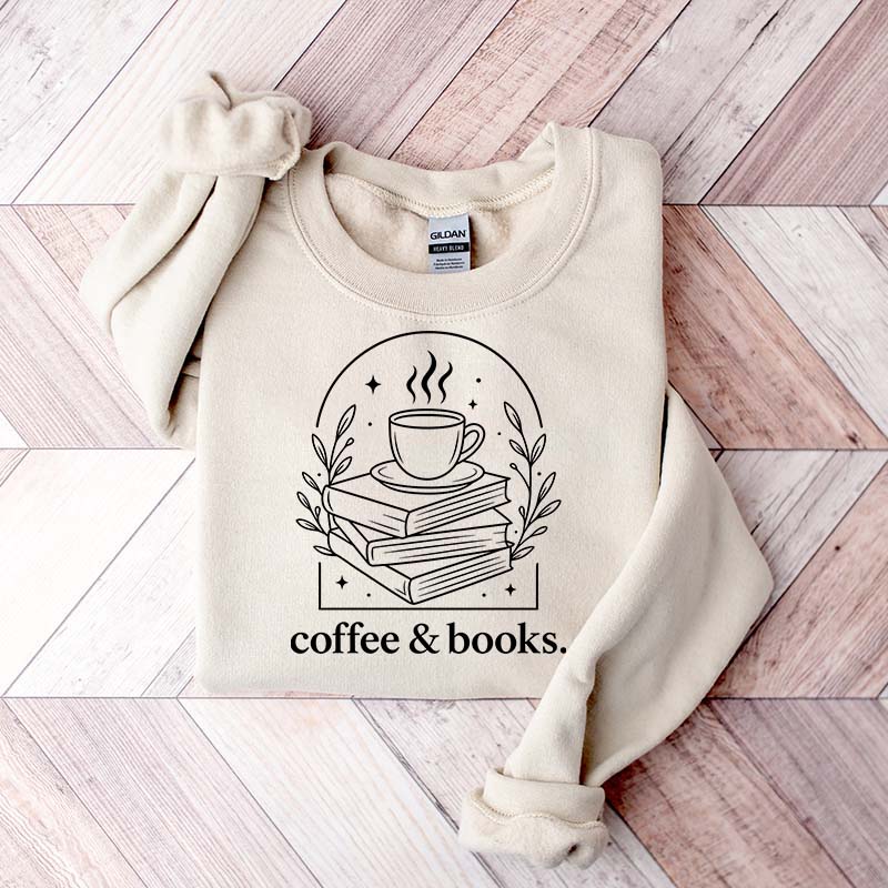 Cute Coffee & Books Club Sweatshirt
