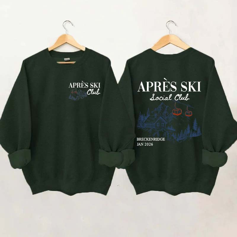 Retro Ski Lodge Warm Winter Sweatshirt