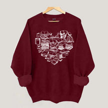 Book Heart Sweatshirt