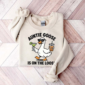 Auntie Goose Is On The Loose Funny Sweatshirt