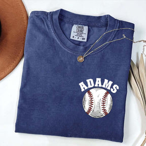 Custom Baseball Name Pocket  T-Shirt