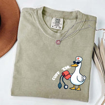 Comfort Colors Funny Goose Cuff Em Nurse T-Shirt