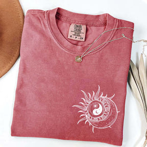 Boho Mystical Moon And Sun Yin Yang T-Shirt