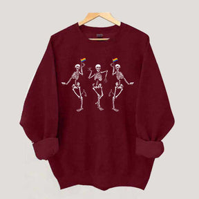 Skeleton Pride Rainbow Sweatshirt