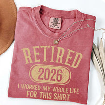 Funny Retirement Distressed Retired Est 2026 T-Shirt