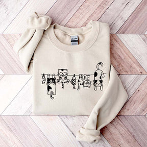 Cute Cats in a Row Sweatshirt