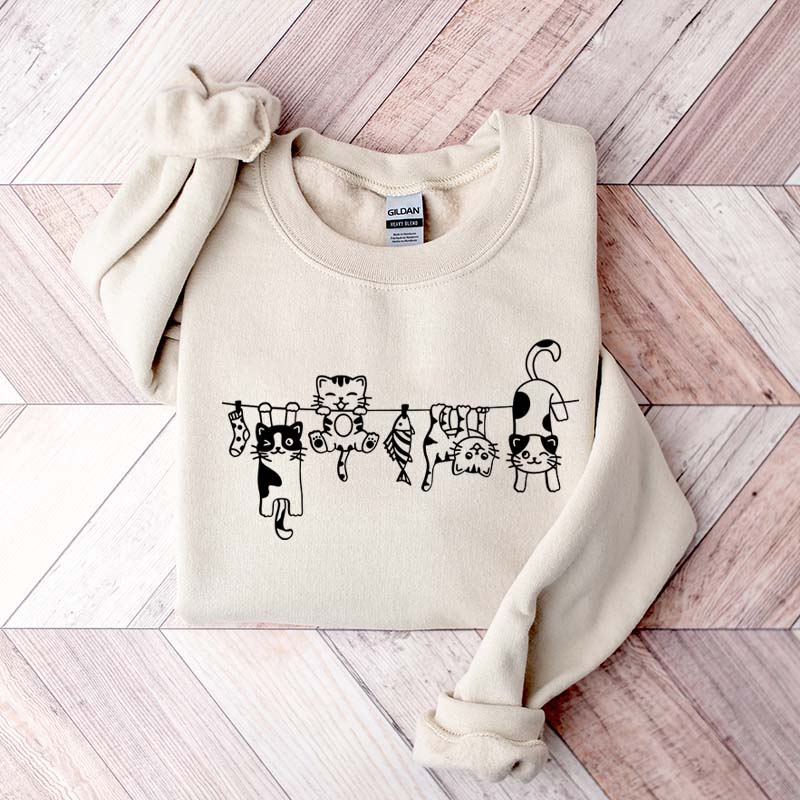 Cute Cats in a Row Sweatshirt