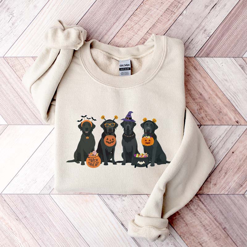 Halloween Black Lab Fall Dog Sweatshirt
