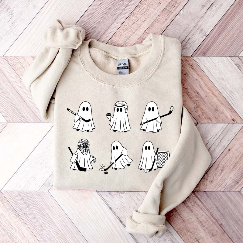 Ghost Hockey Halloween Sweatshirt